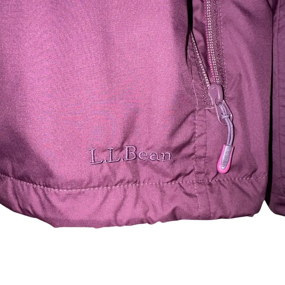 L.L. Bean Nylon Lightweight Hooded Jacket Mesh Lined Purple outdoors Women's M